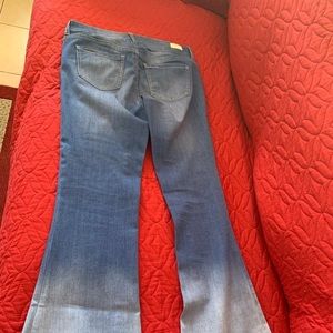 Faded bell bottom jeans